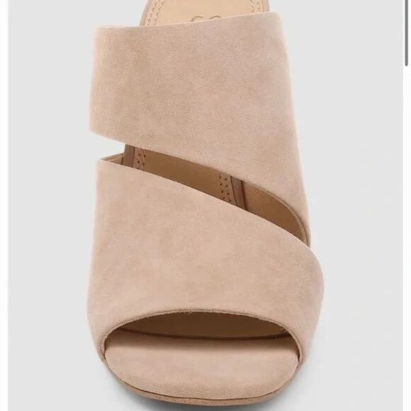 Splendid Serenade Suede Block Heel Sandal Wood Sided Neutral Transition Size 9.5 - Picture 4 of 10